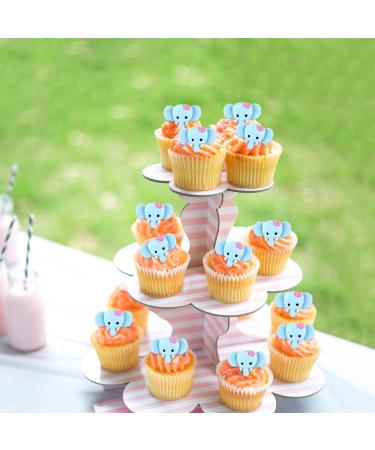 Ercadio 20 Pack Mini Elephant Cupcake Toppers Blue Elephant Cupcake Picks Miniature Elephants Cake Toppers for Mini Animals Fairy Garden Theme Baby Shower Party Supplies Blue - Buy Online on GoSupps.com