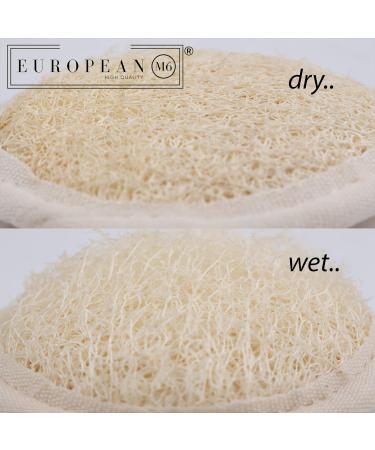 European M6 Premium Facial Loofah Pads - 4 Pack Natural Exfoliator Sponges for Clean & Vibrant Skin - Buy Online on GoSupps.com