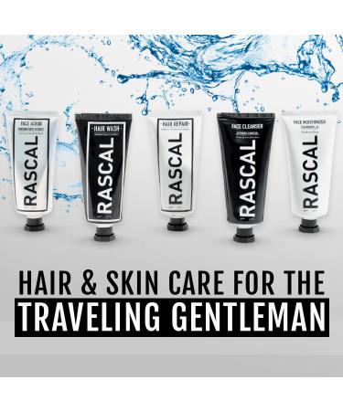 Rascal World Traveler Toiletry Set - Premium Men's Grooming Kit | TSA-Approved Travel Toiletries | Face Cleanser Moisturizer Shampoo & Conditioner - 1.7 Oz - Buy Online on GoSupps.com