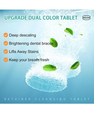 Tablettes de nettoyage Retainer Nettoyant Pastille Appareil Dentaire Nettoyant Gouttiere Dentaire pour appareils orthodontiques et goutti res proth ses dentaires aligneurs (30pc Menthe) - Buy Online on GoSupps.com