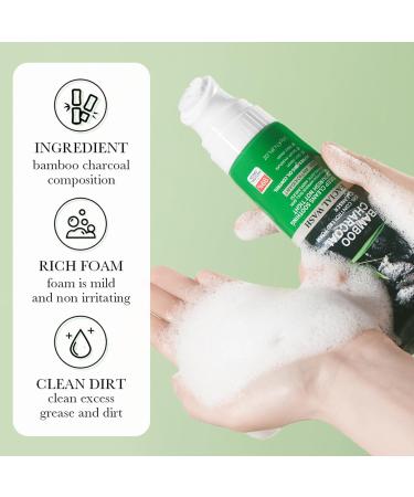 Nettoyant Facial Hydratant l'Extrait de Charbon de Bambou Mousse Nettoyante Pour Le Visage Gel Nettoyant Purifiant Visage Pour Hydrater R tr cir les Pores et Raffermir la Peau 120g - Buy Online on GoSupps.com