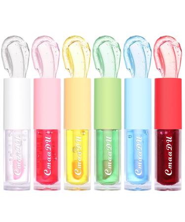 Boloshine Lip Glow Oil 6 pieces tinted lip oil fruit flavored lip gloss long lasting lip plumper oil moisturizing lips care lip oil makeup for women