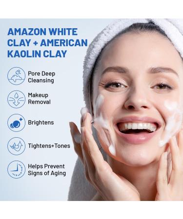 Hydrating Facial Cleanser - Dual-Tube Face Wash for All Skin Types | Amino Acid & White Clay Deep Clean Sunscreen Removal Oil Control Gentle Foaming pH-Balanced Unscented - Buy Online on GoSupps.com