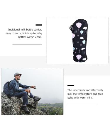 TOYANDONA 2pcs Insulated Baby Bottle Bags - Portable Thermal Breastmilk Storage Tote for Travel - Black - Buy Online on GoSupps.com