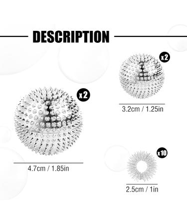 Encuryna 4 Skills Igelball Massage Set | 10 Metal Acupressure Rings for Stress Relief | Acupressure Ring Massage Balls | International Shipping - Buy Online on GoSupps.com