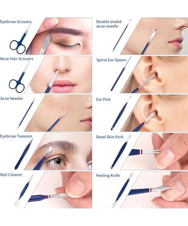 Manicure Set Professional Pedicure Kit Nail Clippers Kit - 18 pcs Nail Care Tools - Grooming Kit with Luxurious Upgraded Travel Case (Deep Blue) - Buy Online on GoSupps.com