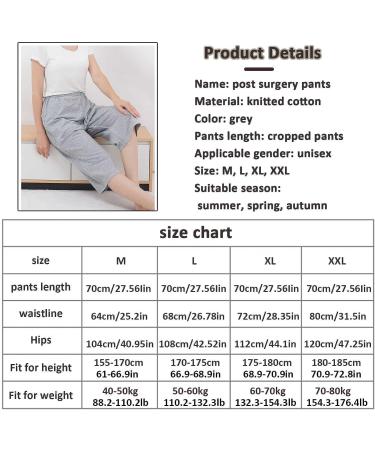 Daily Wear Post Surgery Shorts for Unisex - Zipper Closure Care Clothes for Disabilities & Fractures | L/Large Grey - Buy Online on GoSupps.com