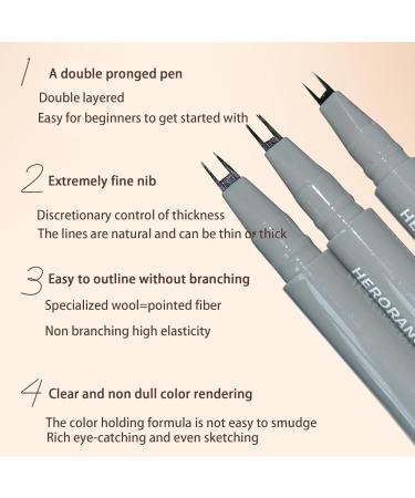 Lower Eyelash Pencil | Fine Liquid Eye Makeup Eyeliner Pencil Multifunctional Quick Drying Liquid Eyeliner Portable Tear Bag Makeup Cosmetics for Daily Use Hersil 01# Black Gray - Buy Online on GoSupps.com