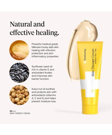 First Honey |Skin Therapy Cream |Nourishing Manuka Honey Skin Cream |Promotes Healthy hydrated Skin 100% Natural | 50g - Buy Online on GoSupps.com