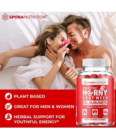 Spora Nutrition Horny Goat Weed Gummies for Men and Women  Maca Root Tongkat Ali  Energy Stamina Libido Health Immune Booster  60 Gummies  60 Count (Pack of 1) - Buy Online on GoSupps.com