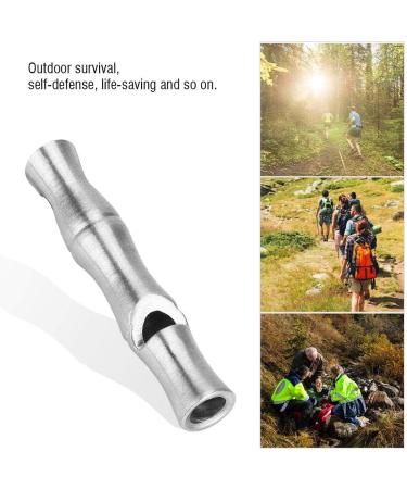 Durable Dilwe Stainless Steel Triller Pipe Whistle for Hiking Camping & Survival - Emergency Signal Tool with Chain - Buy Online on GoSupps.com