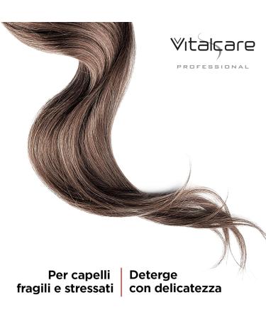 Vitalcare | Keratin Fortifying Shampoo gently cleanses brittle and stressed hair with keratin and arginine 4 x 500 ml - Buy Online on GoSupps.com
