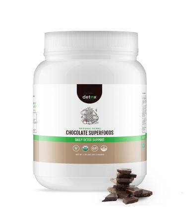 Detox Organics Chocolate Superfood Powder  Detox Cleanse for your Body  Bloating Relief  Immune Support Supplement Smoothie Detox Mix  Greens Blend Superfood  Low Carb  Vegan  Soy Free  Dairy Free