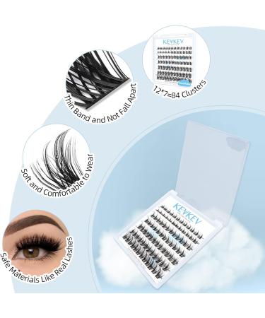 Snowflakes C-Mix 84 Pcs Cluster Lashes DIY Eyelash Extensions (8-16mm) - Soft and Comfortable Individual Lash Clusters - Buy Online on GoSupps.com