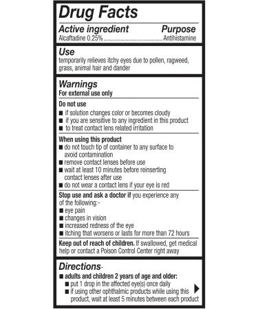 Lastacaft Once Daily Eye Allergy Itch Relief Drops 0.17 fl oz (5 mL) 1 Count - Buy Online on GoSupps.com