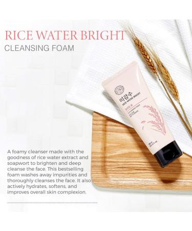 THE FACE SHOP RICE WATER BRIGHT Mousse nettoyante 150ml (Mousse nettoyante) - Buy Online on GoSupps.com