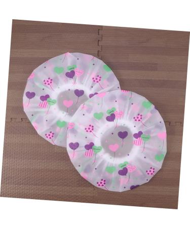 Healeved 10pcs Thicken Plastic Shower Cap Set - Waterproof Bathing Hat for Miss Swimming - Shower Bath Hat - Buy Online on GoSupps.com