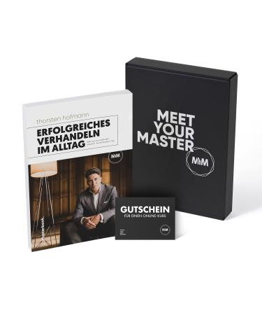 MyM Meet Your Master Gift Box Thorsten Hofmann I Online course on negotiating everyday life - course voucher & master book - 7 rules on the negotiation success - Buy Online on GoSupps.com