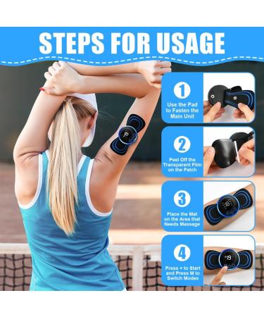 Flintronic Neck Massage Device - Portable EMS Shoulder & Neck Massager 8 Modes USB Mini Cervical Relief for Muscle Pain in Arms Back & Stomach - Buy Online on GoSupps.com