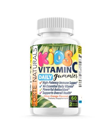 Kids Vitamin C Gummies Chewable for Immune Defense Children s Daily Gummy Gluten Free Supplement Vitamins for Kids Made in USA Kids Gummies 60 Count (Pack of 1)