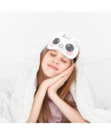 3-Piece Cartoon Cat Sleeping Mask Set | Soft Plush Eye Mask for Kids & Adults | Adjustable & Elastic Travel Mask - Buy Online on GoSupps.com