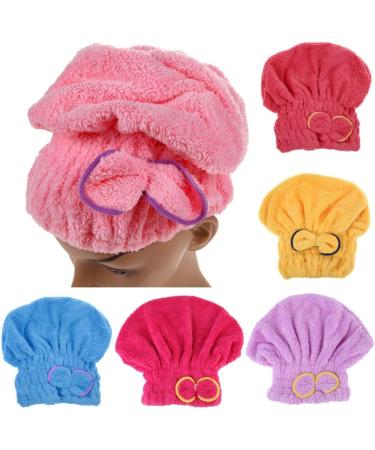 GBYJ Microfiber Hair Turban - Fast Dry & Stylish Caps for Women - 6 Random Colors - Buy Online on GoSupps.com