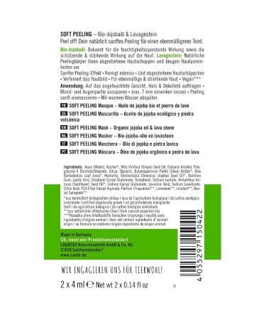 Sante Natural Cosmetics Soft Peeling Mask - Exfoliating Facial Treatment 2 x 4 ml | Shop Internationally - Buy Online on GoSupps.com