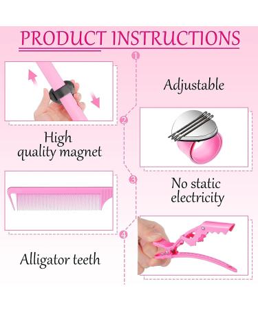 Magnetic Wrist Sewing Pincushion Hair Braiding Tools Set - Pink - Buy Online on GoSupps.com