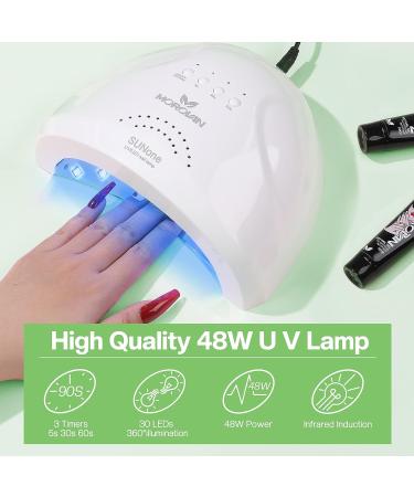 Morovan Poly Gel Nail Kit with UV Lamp, Drill & 15 Colors - All-in-One Poly Gel Kit for Nail Extensions | 30g Poly Gel & 100Pcs Dual Forms Included - Buy Online on GoSupps.com