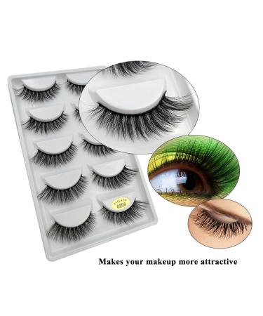 Buy Anself 5 Pairs 3D False Eyelashes - Natural Black Long & Reusable G806 | International Shipping Available - Buy Online on GoSupps.com
