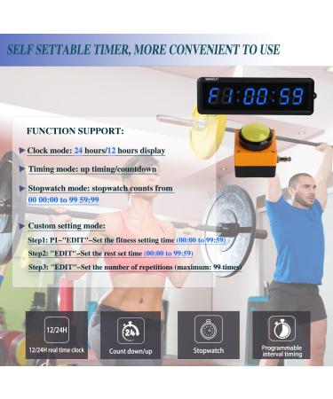 SMAHEAT Electronic Fitness Timer - 1.5 inch Six-Bit All-Blue Stopwatch for School, Exam, Home Exercise, Gym - Buy Now! - Buy Online on GoSupps.com