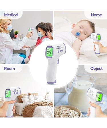 No-Touch Infrared Forehead Thermometer | Instant Digital Thermometer with Fever Alarm Backlit Display 32 Memory & Silent Mode - Fast 1 Second Results for Body & Object - Buy Online on GoSupps.com