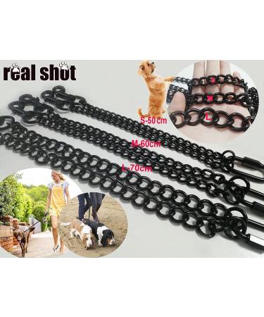 Fiyade Retractable Double Dog Leash for Large, Medium & Small Dogs - Extendable 5m Lead with Metal 70cm Double Ended Chain - L-5m+70cm - Buy Online on GoSupps.com