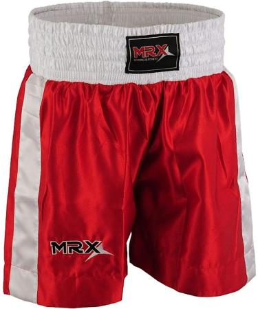Men's Boxing Shorts for Training & Fitness | MMA Kickboxing Trunks - Red/White - Medium - Buy Online on GoSupps.com