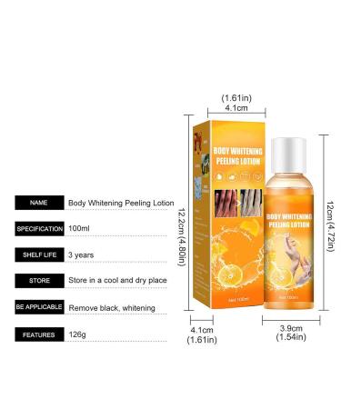 Buy 100ml Body Whitening Cream & Peeling Lotion | Skin Lightening & Brightening Gel | Orange Peeling Cream for Dark Skin | Improve Your Body Skin (2PCs) - Buy Online on GoSupps.com