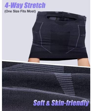 Mulor Women's Storm Hood Ski Mask - Full Face Helmet Liner Balaclava | Breathable Moisture-Wicking High Stretch - Size 03 Black/Blue - Buy Online on GoSupps.com