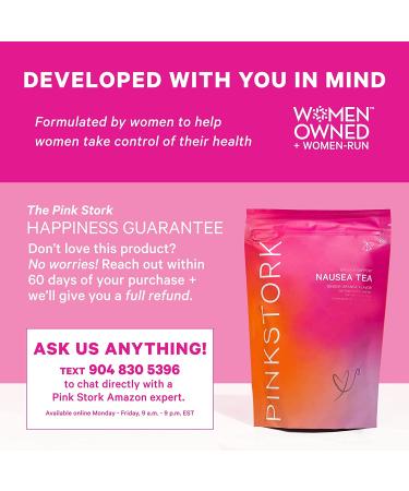 Organic Pink Stork Nausea Tea for Morning Sickness Relief - Prenatal Anti-Nausea Support for Pregnancy - Ginger Orange Blend - 30 Cups - Buy Online on GoSupps.com