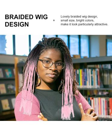 Lurrose Womens Wigs Crochet Hair Braids Goddess Faux Crochet Hair Synthetic Braiding Hair Extensions Hair Prelooped Crochet Braids for Black Women Black Spring Decor Black Pink - Buy Online on GoSupps.com