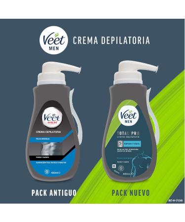  Veet Veet Men 2-Pack Male Hair Removal Creams for Chest Back Arms and Legs Sensitive Skin Grey 400ml - Buy Online on GoSupps.com