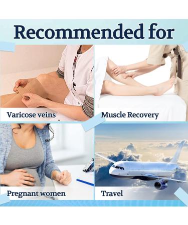 Lin Performance Medical Calf Compression Sleeve 20-30 mmHg - Footless Socks for Nurses, Pregnant Women, Travel - Varicose Veins, Post Surgery Recovery - Beige, Medium - Buy Online on GoSupps.com