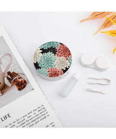 Buy Dahlia Flower Print Contact Lens Case | Travel & Care Box for Contacts - International Shipping Available - Buy Online on GoSupps.com