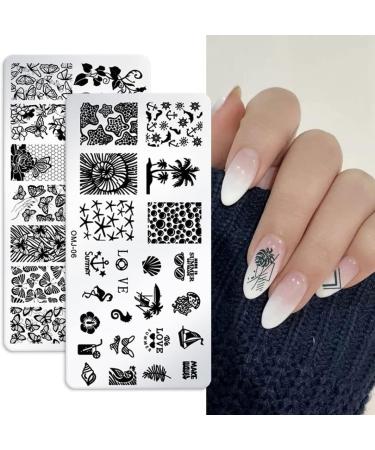 Nail Art Templates Set | Christmas Tree & Butterfly Nail Stamp Panels | 6-Piece Manicure Tools for Women & Children - Perfect Nail Decor - Buy Online on GoSupps.com