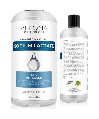 Velona Sodium Lactate 60% - 16 oz | USP Grade Natural Preservative | for Soap Making & Lotions | Harder Bar of Soap, pH Regulator, Glycerin Substitute, Provides and Keep Moisture - Buy Online on GoSupps.com