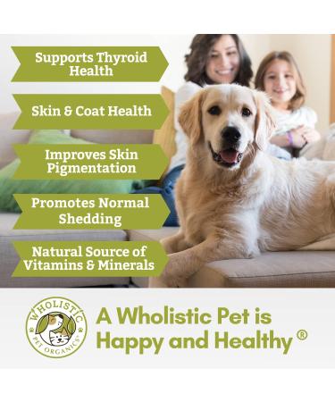 Organic Wholistic Pet Organics Sea Kelp Powder for Dogs - Promotes Healthy Teeth, Thyroid Function, Skin & Coat - Rich in Iodine, Iron, Calcium & Antioxidants - 1 lb - Buy Online on GoSupps.com