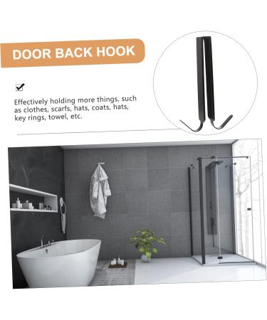 GLEAVI Door Hook Frameless Shower Door Jacket Hooks Purse Hook Over Coat Hooks for Door Wallet Double Sided 17X10CM Black - Buy Online on GoSupps.com