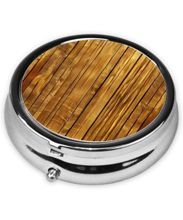 Gold Sequin Sparkle Round Pill Box | 3 Compartment Portable Travel Medicine Organizer - Mini Decorative Pill Case for Vitamins & Tablets - Buy Online on GoSupps.com