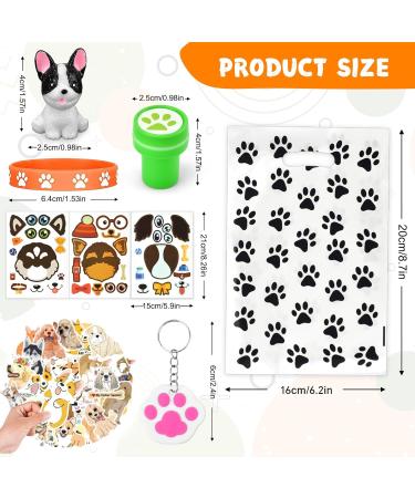 122PC Dog Party Gifts | Birthday Party Accessories for Dogs | Gift Bags DIY Facial Stickers Keychains & Stickers for Kids - Buy Online on GoSupps.com