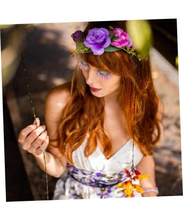 FOMIYES 5 Pairs colored false eyelashes glitter eyelashes colored fake eyelashes dramatic false eyelashes colored lashes party false eyelashes makeup glitter 3d chemical fiber make up - Buy Online on GoSupps.com