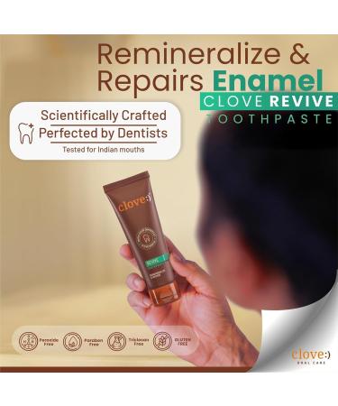 Clove Revive Toothpaste | Free Dental Consultation with Every Pack| Relieves Sensitivity from Sweet & Sour Triggers | Cavity Protection & Fresh Breath | Safe Formula| 100g - Buy Online on GoSupps.com