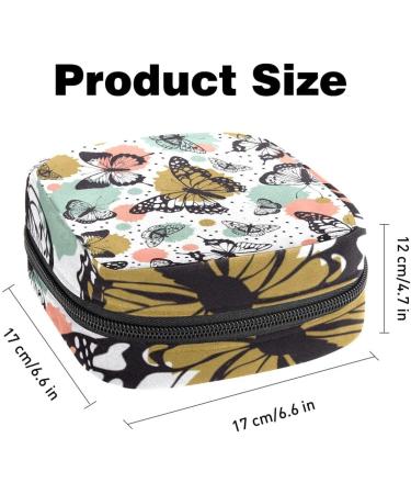 MUOOUM Abstract Butterfly Pattern Sanitary Napkin Storage Bag | Portable Menstrual Cup Pouch for Women & Teens | Nursing Pad Holder | Multi-colored - Buy Online on GoSupps.com